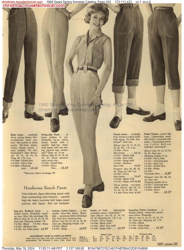 1960 Sears Spring Summer Catalog, Page 103