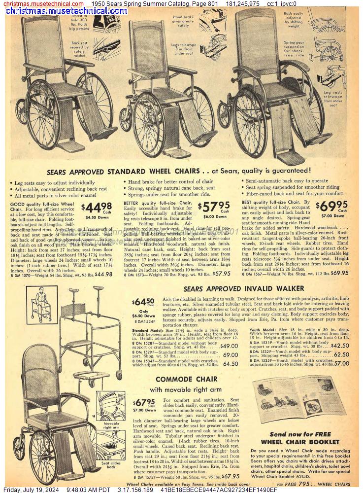 1950 Sears Spring Summer Catalog, Page 801
