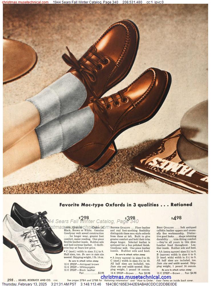 1944 Sears Fall Winter Catalog, Page 340