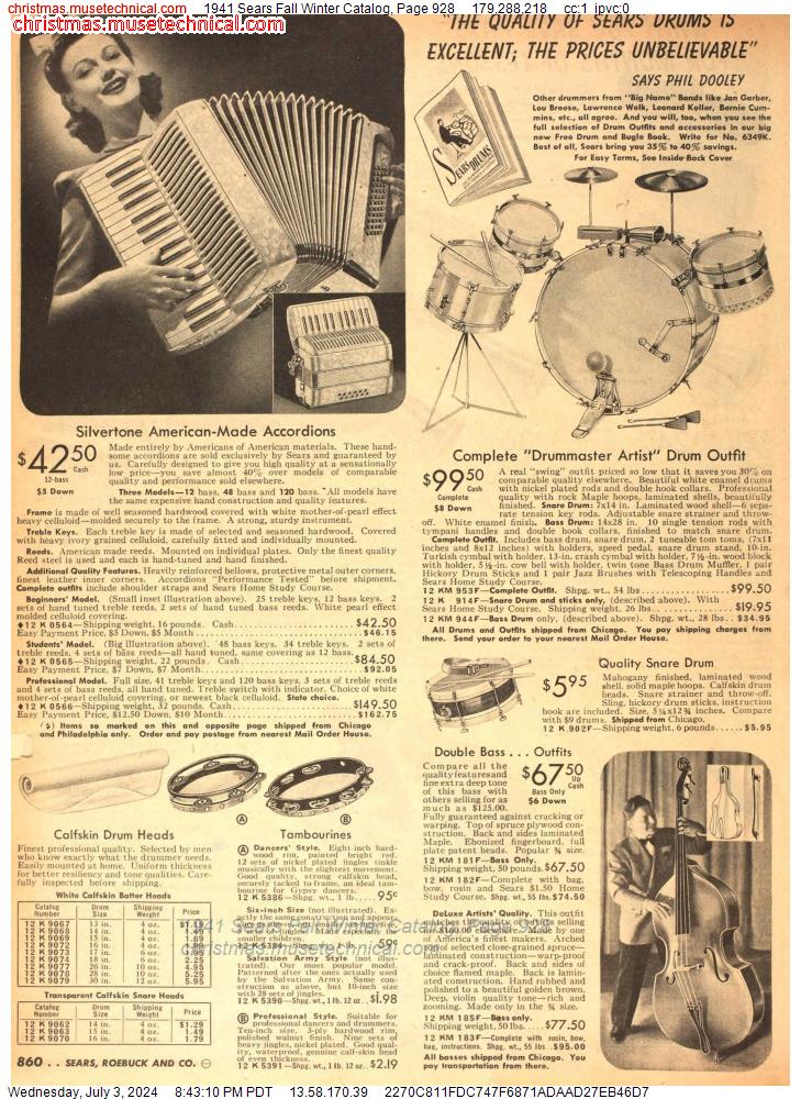 1941 Sears Fall Winter Catalog, Page 928