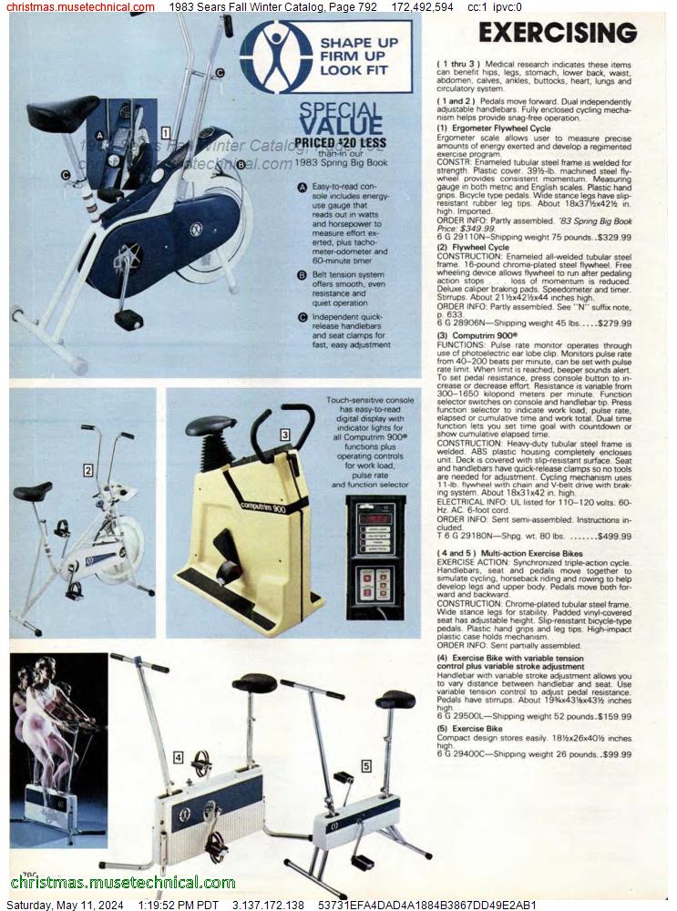 1983 Sears Fall Winter Catalog, Page 792
