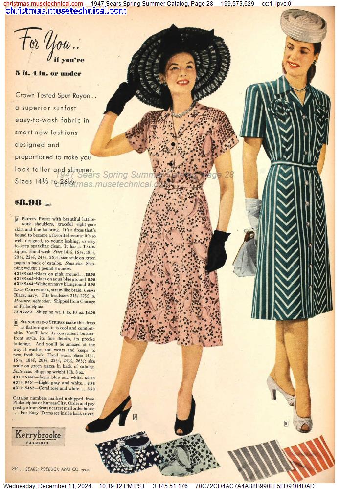 1947 Sears Spring Summer Catalog, Page 28