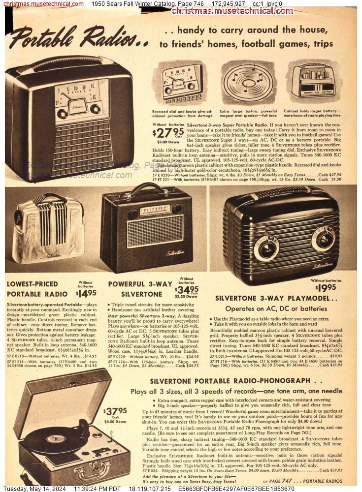 1950 Sears Fall Winter Catalog, Page 746