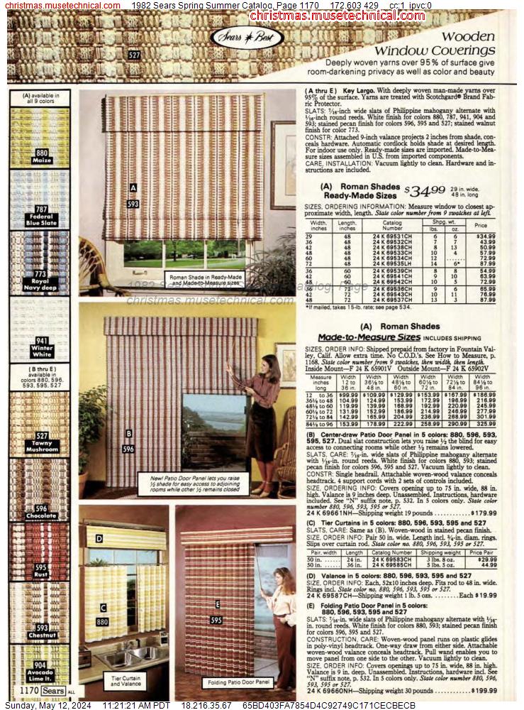 1982 Sears Spring Summer Catalog, Page 1170