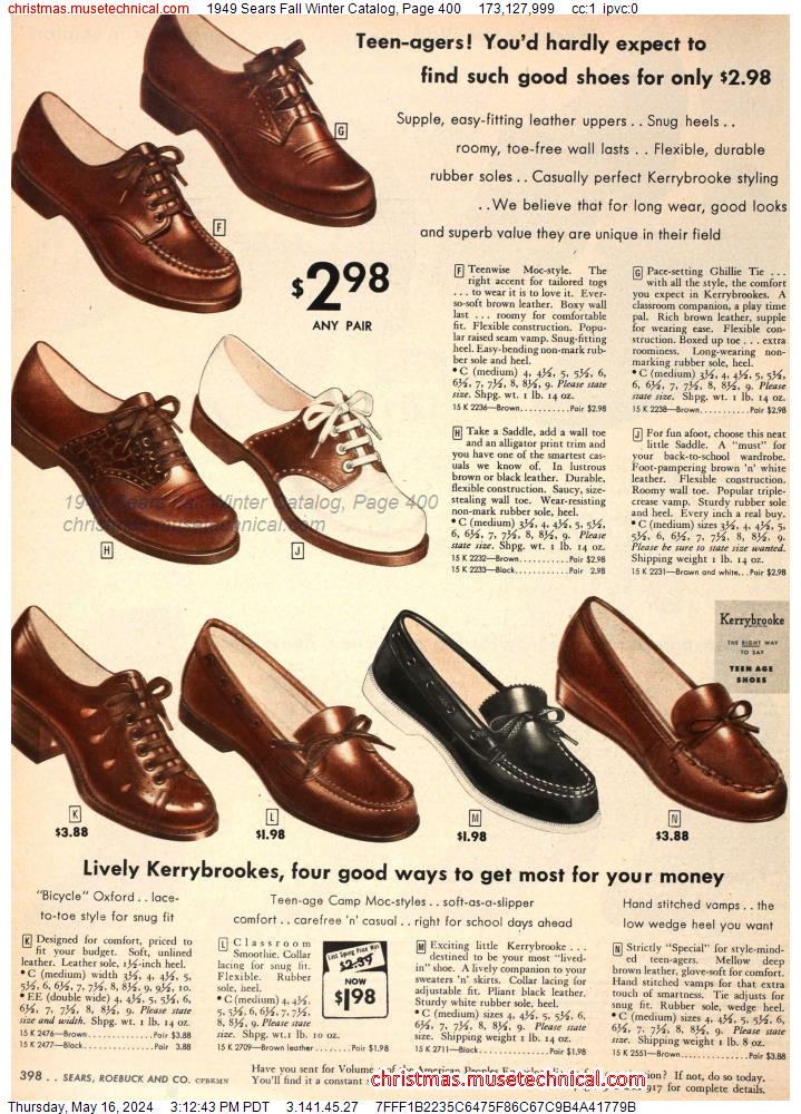 1949 Sears Fall Winter Catalog, Page 400