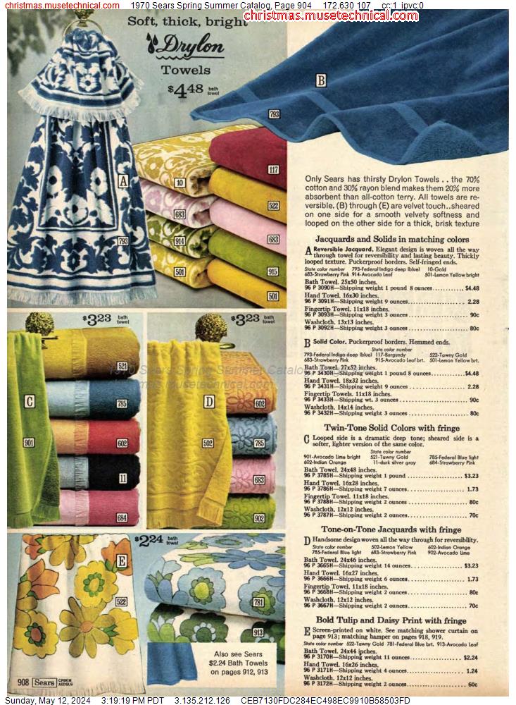1970 Sears Spring Summer Catalog, Page 904