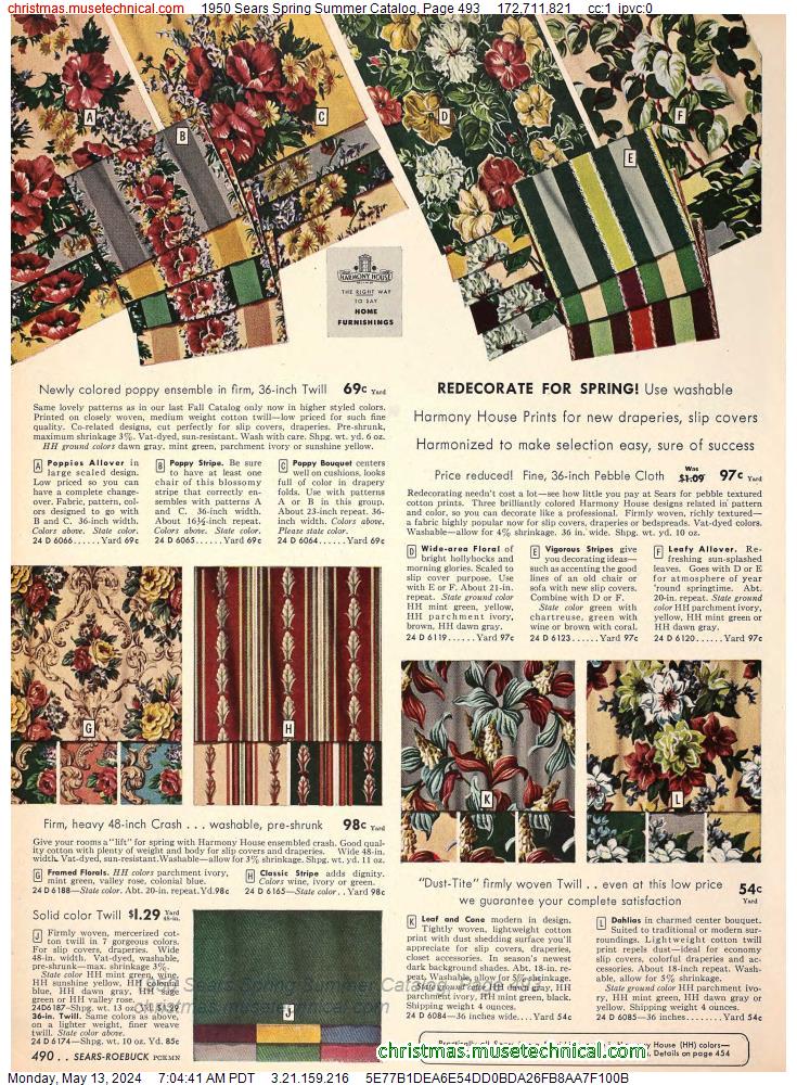 1950 Sears Spring Summer Catalog, Page 493