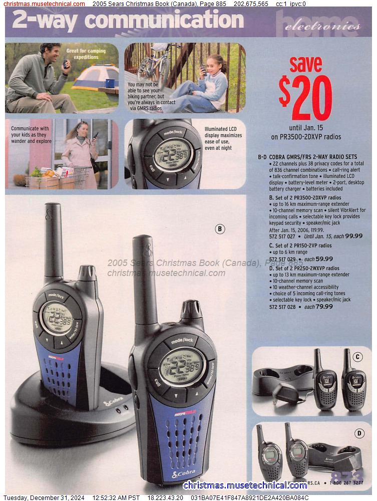 2005 Sears Christmas Book (Canada), Page 885