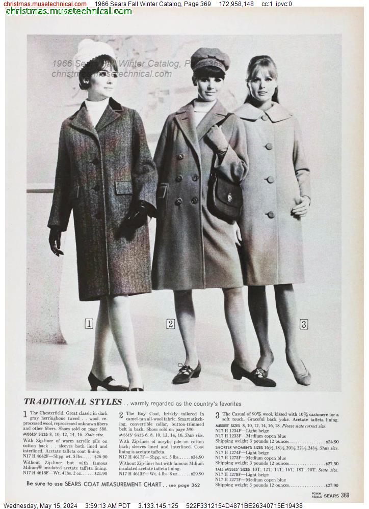 1966 Sears Fall Winter Catalog, Page 369