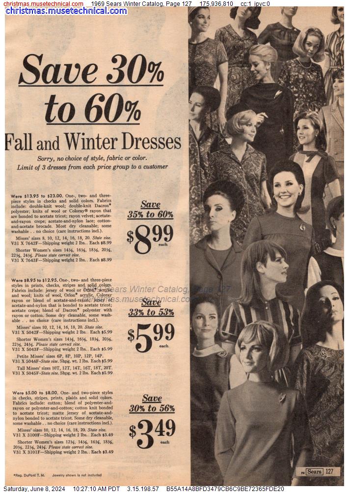 1969 Sears Winter Catalog, Page 127