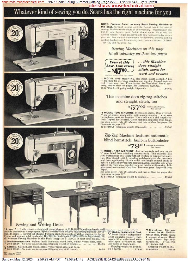 1971 Sears Spring Summer Catalog, Page 222