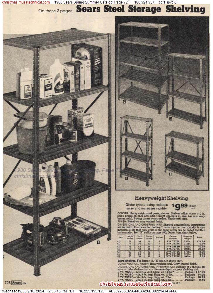 1980 Sears Spring Summer Catalog, Page 724