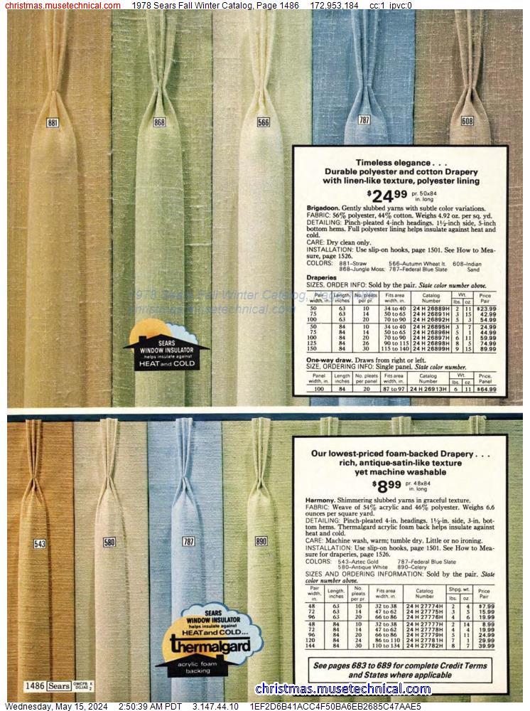 1978 Sears Fall Winter Catalog, Page 1486