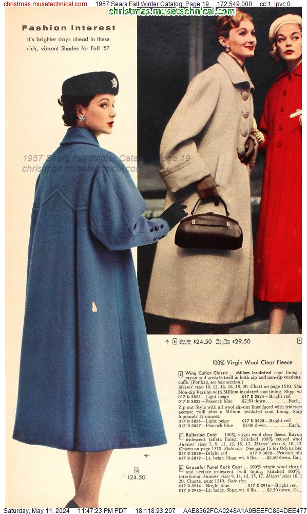 1957 Sears Fall Winter Catalog, Page 19