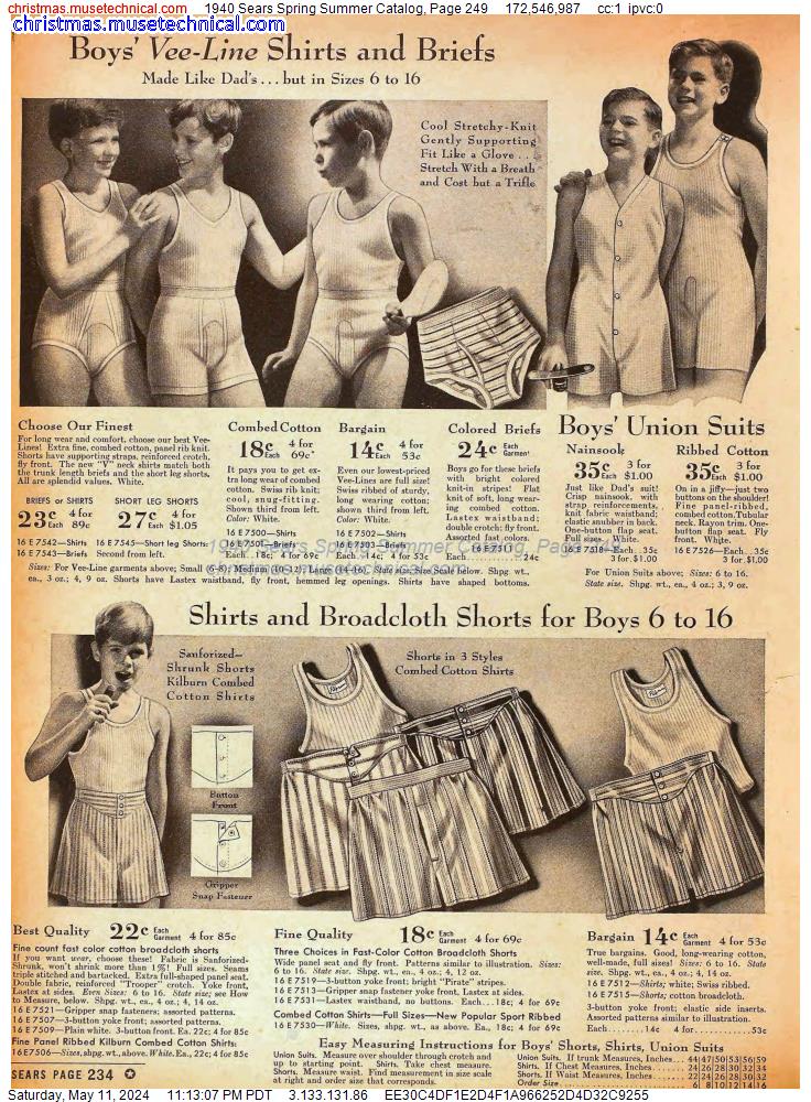 1940 Sears Spring Summer Catalog, Page 249