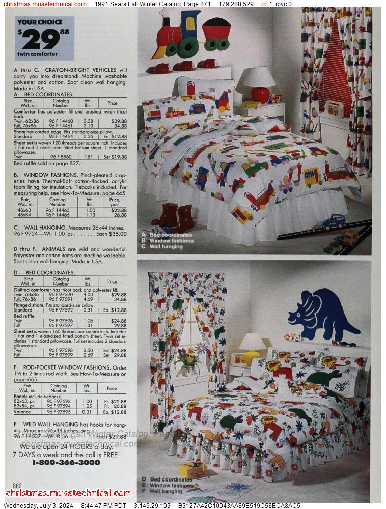 1991 Sears Fall Winter Catalog, Page 871