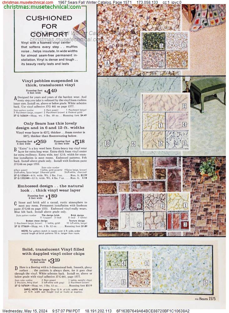 1967 Sears Fall Winter Catalog, Page 1571