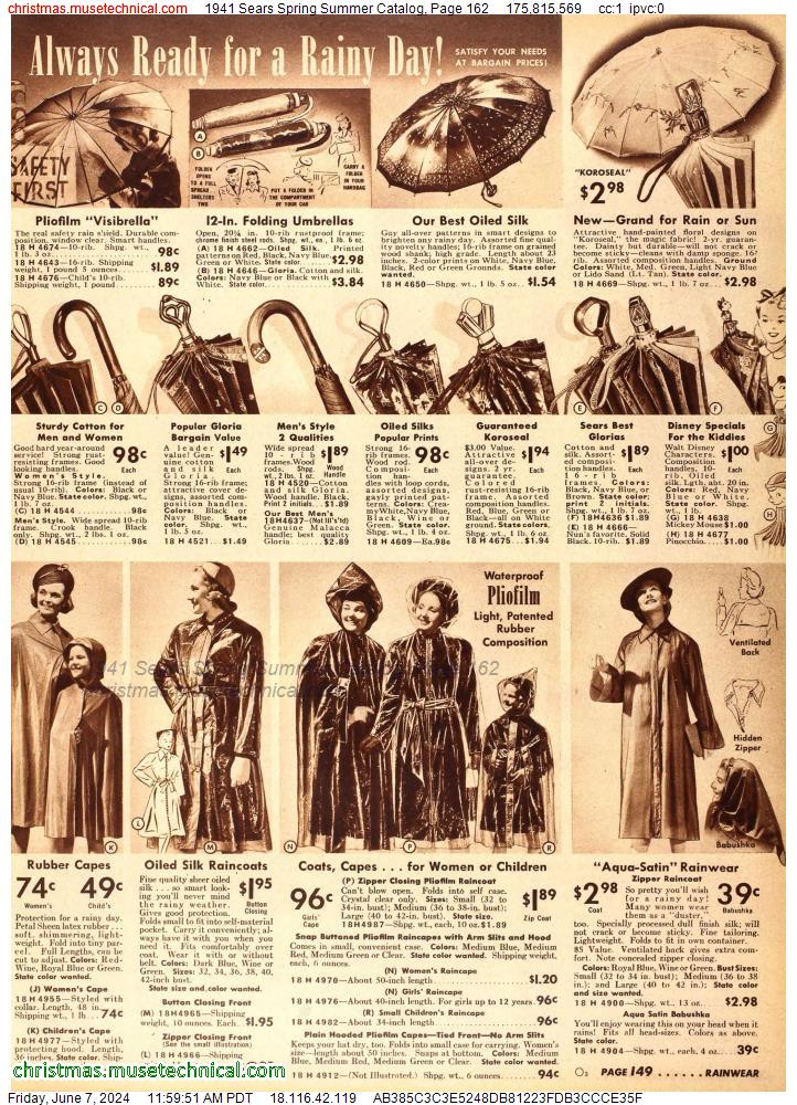 1941 Sears Spring Summer Catalog, Page 162