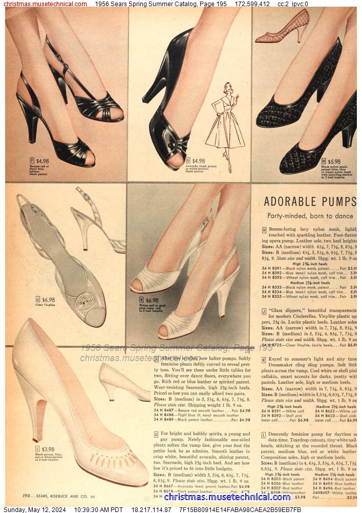 1956 Sears Spring Summer Catalog, Page 195