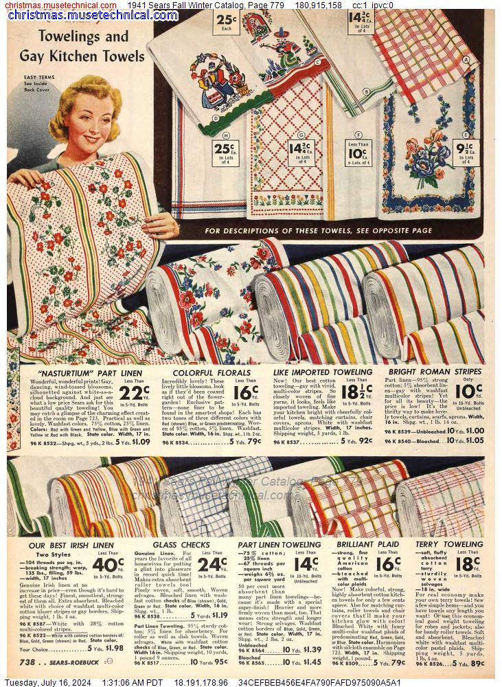 1941 Sears Fall Winter Catalog, Page 779