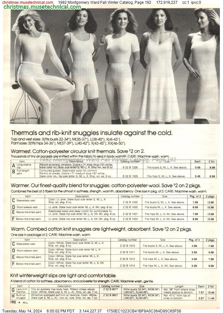 1982 Montgomery Ward Fall Winter Catalog, Page 192