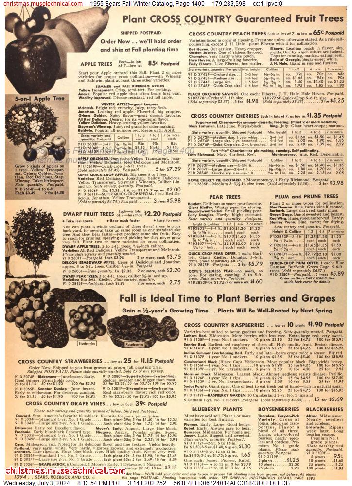 1955 Sears Fall Winter Catalog, Page 1400