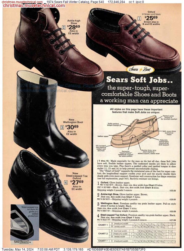 1974 Sears Fall Winter Catalog, Page 540