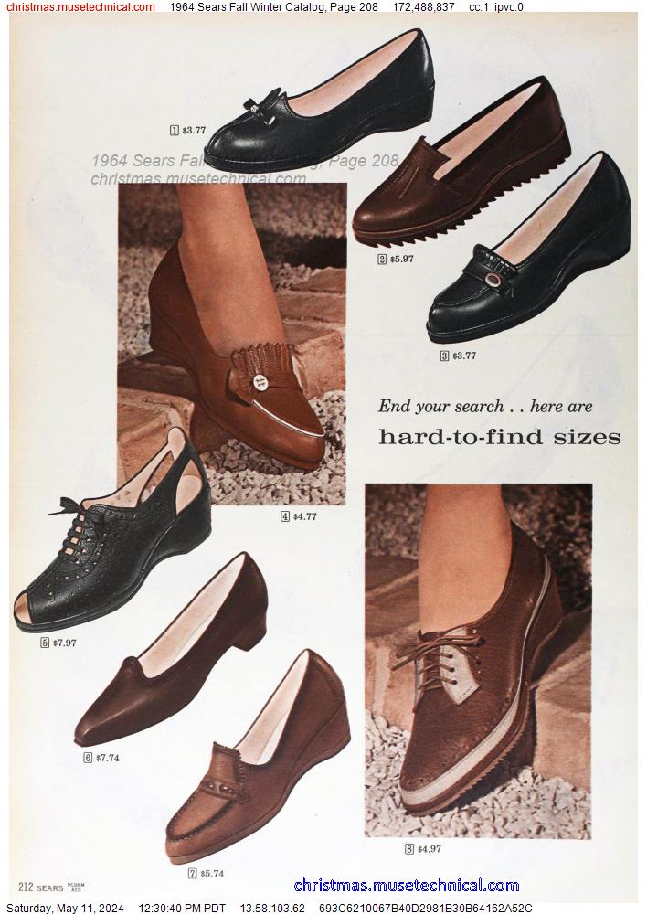 1964 Sears Fall Winter Catalog, Page 208