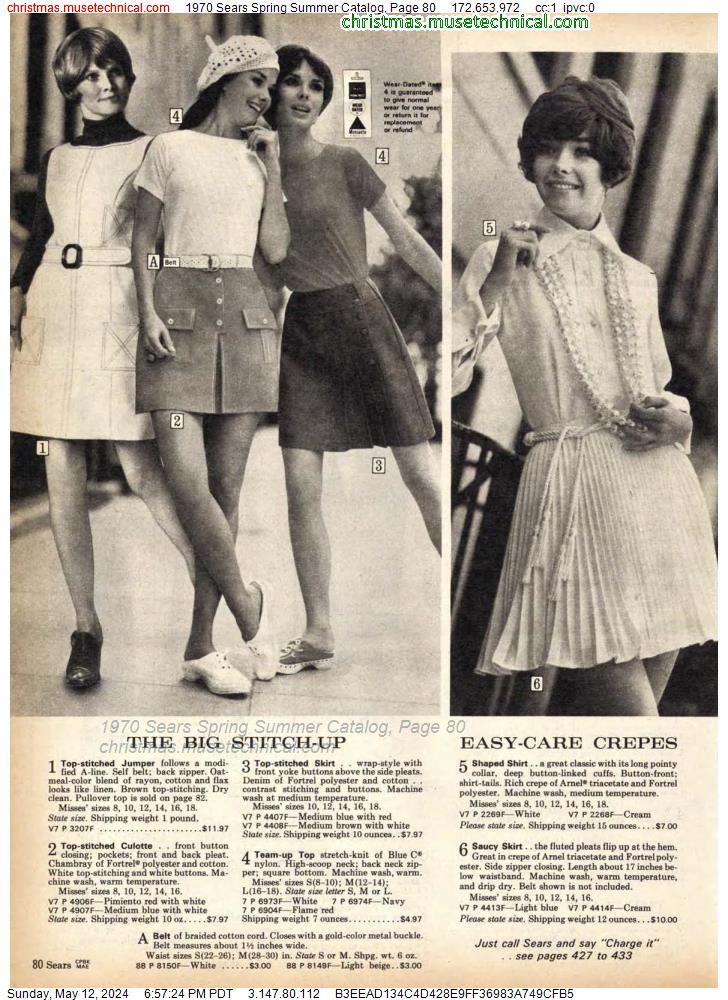 1970 Sears Spring Summer Catalog, Page 80