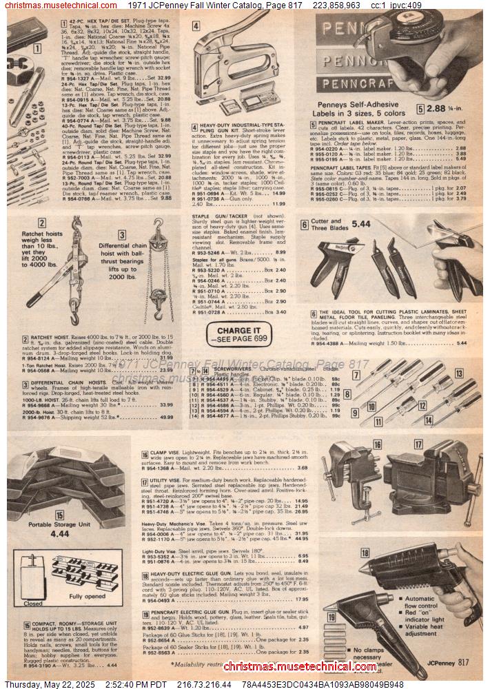 1971 JCPenney Fall Winter Catalog, Page 817