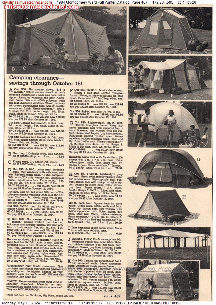 1984 Montgomery Ward Fall Winter Catalog, Page 467