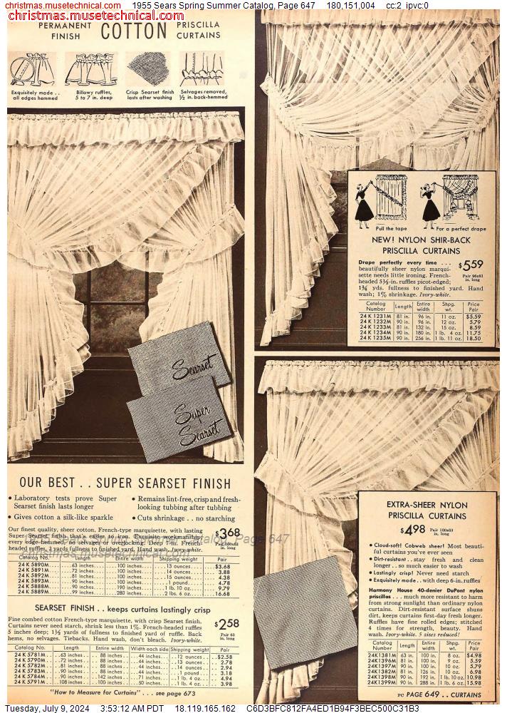 1955 Sears Spring Summer Catalog, Page 647