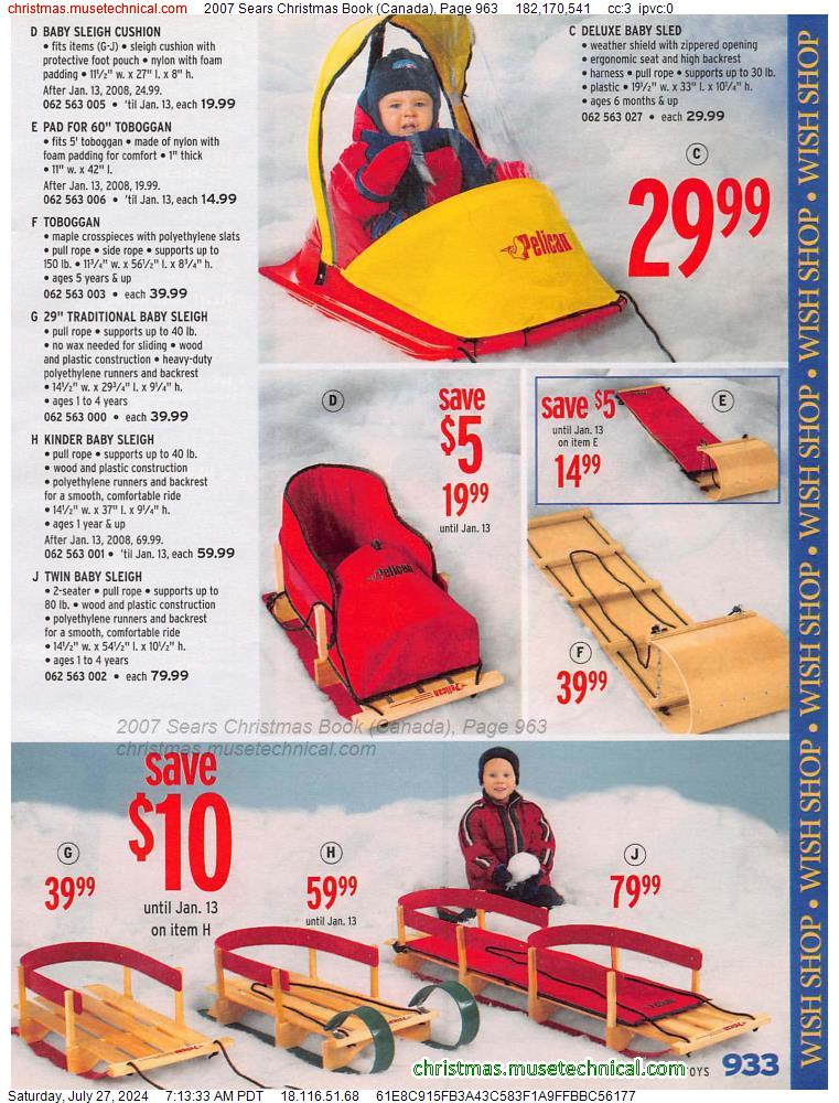 2007 Sears Christmas Book (Canada), Page 963