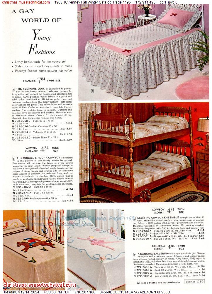 1963 JCPenney Fall Winter Catalog, Page 1195