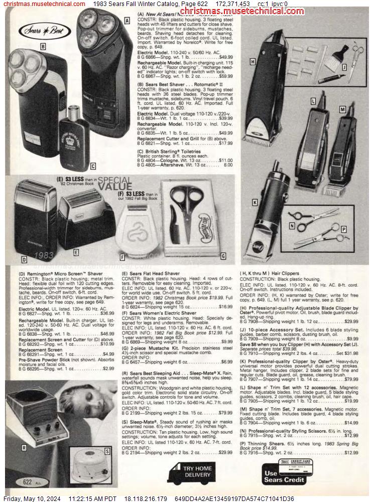 1983 Sears Fall Winter Catalog, Page 622