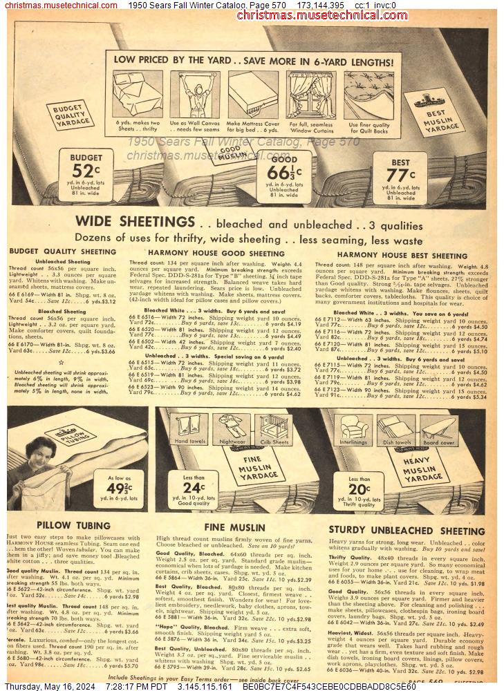 1950 Sears Fall Winter Catalog, Page 570