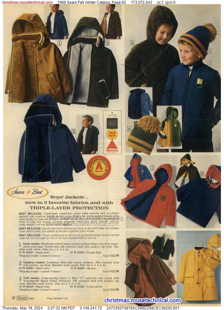 1968 Sears Fall Winter Catalog, Page 62