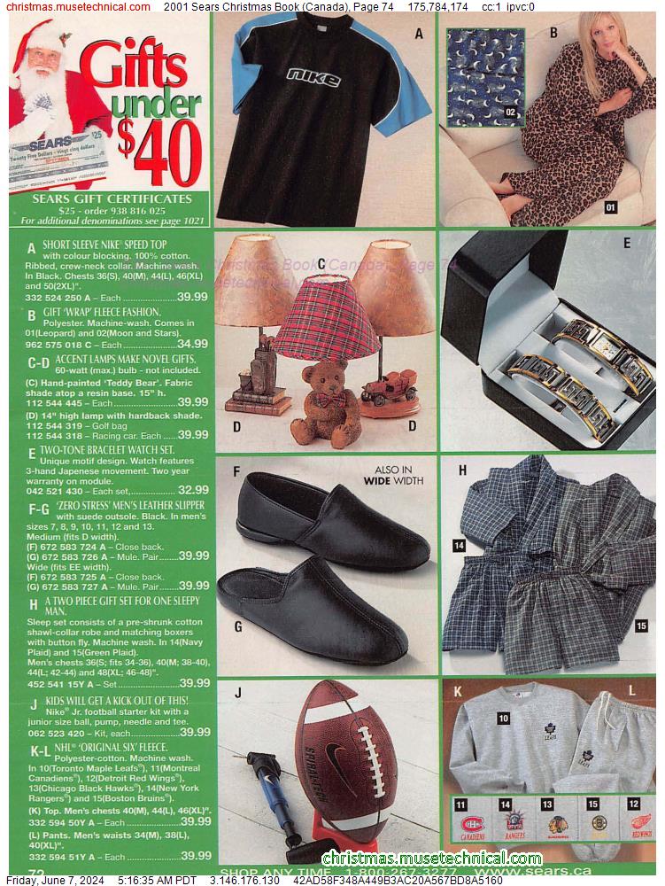 2001 Sears Christmas Book (Canada), Page 74