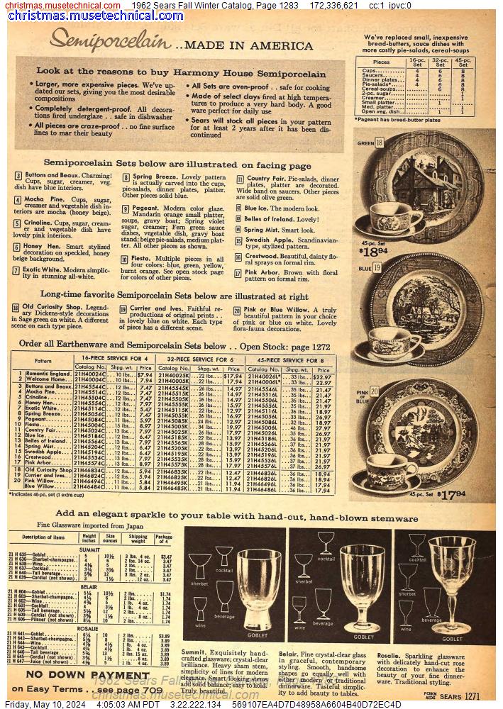 1962 Sears Fall Winter Catalog, Page 1283