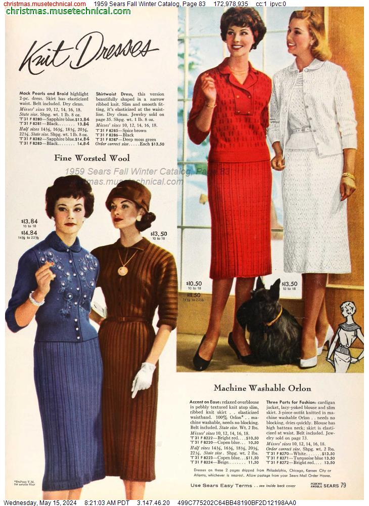 1959 Sears Fall Winter Catalog, Page 83