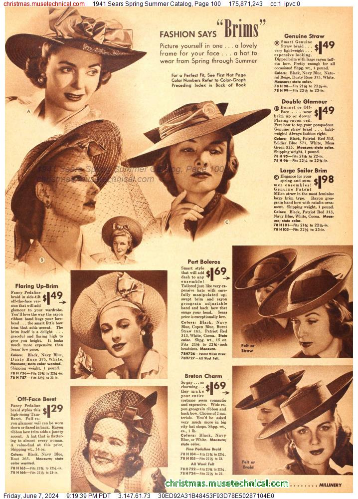 1941 Sears Spring Summer Catalog, Page 100