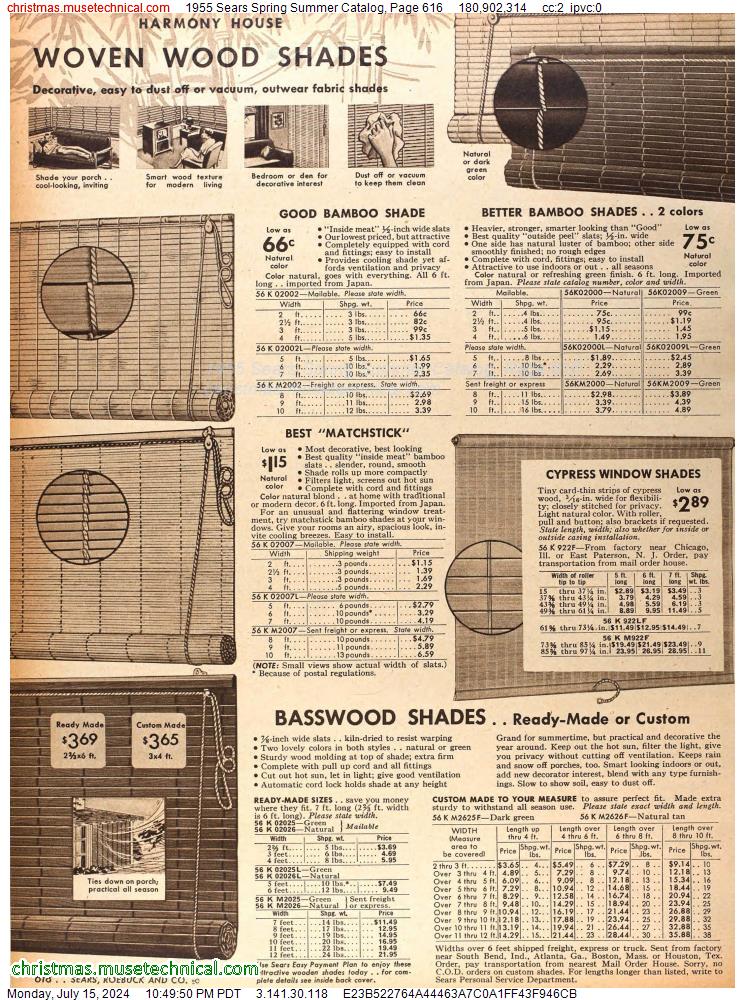 1955 Sears Spring Summer Catalog, Page 616