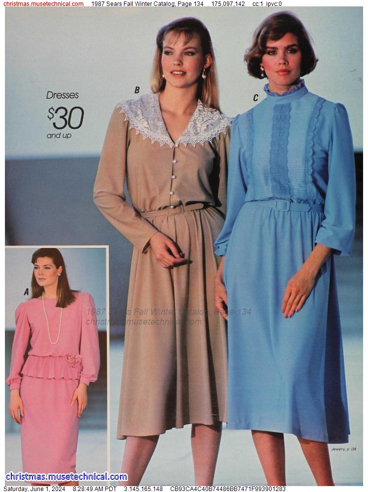 1987 Sears Fall Winter Catalog, Page 134