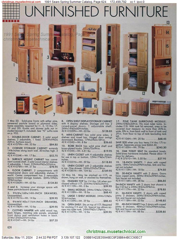 1991 Sears Spring Summer Catalog, Page 624