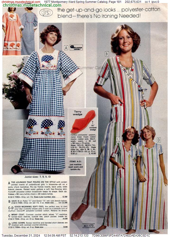 1977 Montgomery Ward Spring Summer Catalog, Page 181