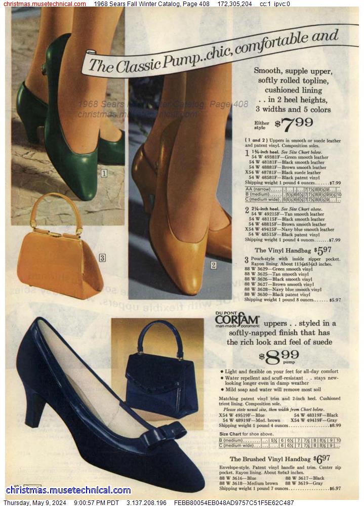 1968 Sears Fall Winter Catalog, Page 408