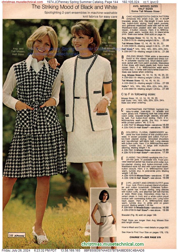 1974 JCPenney Spring Summer Catalog, Page 144
