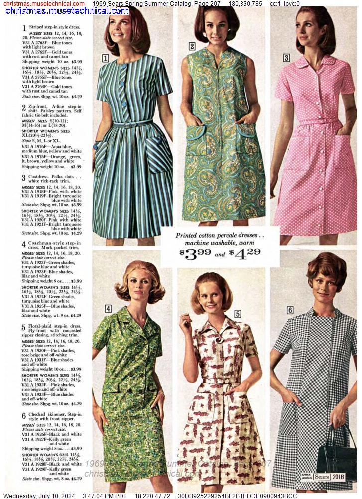 1969 Sears Spring Summer Catalog, Page 207