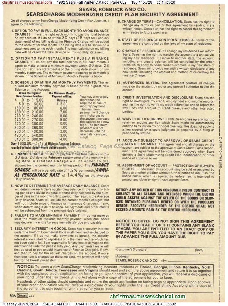 1982 Sears Fall Winter Catalog, Page 652