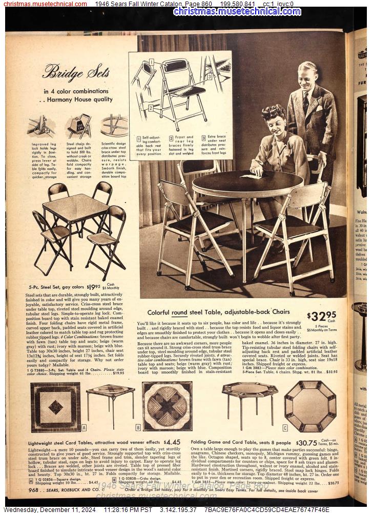 1946 Sears Fall Winter Catalog, Page 860